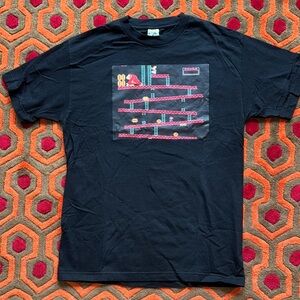 MAKE OFFER! Donkey Kong retro arcade Atari Black Tee t-shirt Nintendo Medium